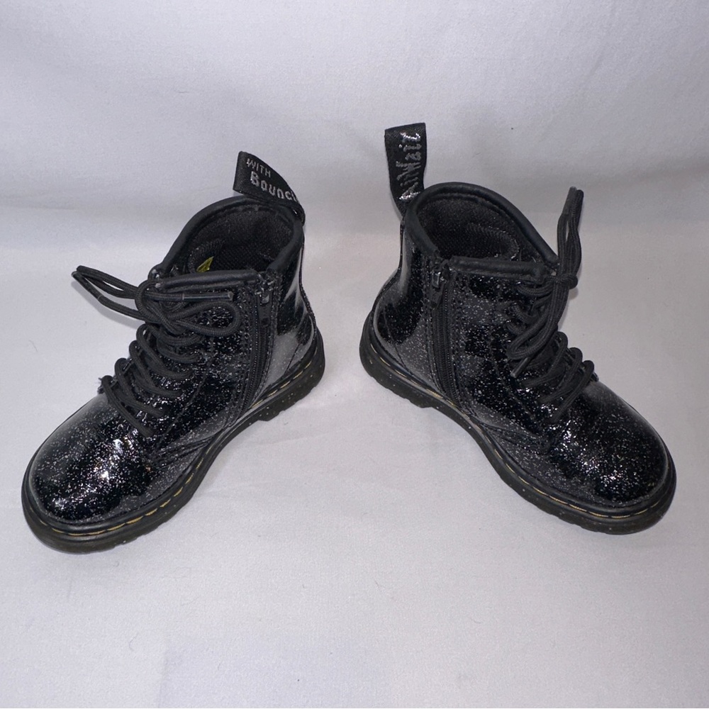 Dr. Martens Toddler 1460 Cosmic Glitter Lace Up Boot Black Size 8 - Picture 7 of 7
